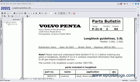 Volvo Penta 2014 Parts Catalog Spare Parts Catalog Engines