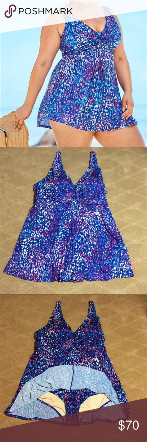 Swimsuits For All Nwt Twist Front Swimdress 34 Swim Dress Swimsuits