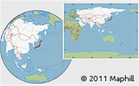 Savanna Style Location Map of Japan, highlighted continent