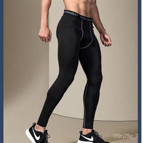 hkhv men compression pants gym fitness sports running leggings tights quick drying fit training