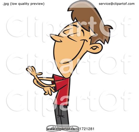 Cartoon Boy Giving An Air Hug By Toonaday 1721281