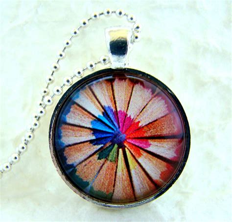 Colored Pencils Pendant Necklace With By Expressionerypendant 995