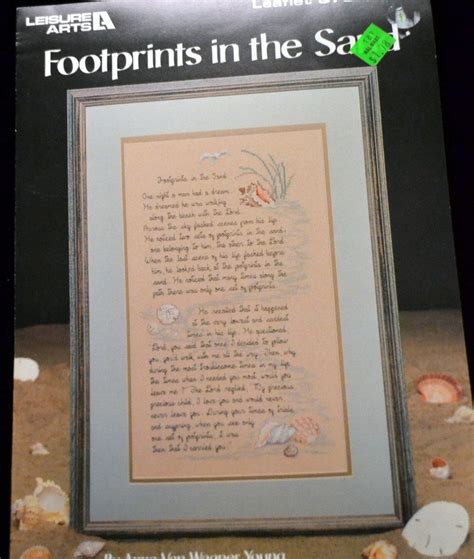 Footprints In The Sand Counted Cross Stitch Patternanne Van Etsy
