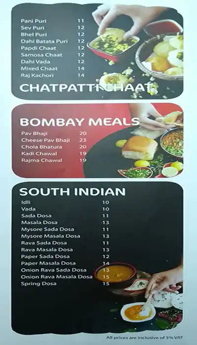 Bombay Chowpatty Menu Menu For Bombay Chowpatty Meena Bazaar Dubai
