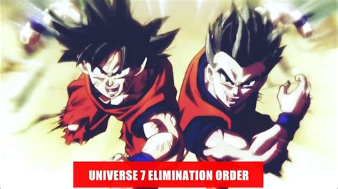 Only dragon ball super was able to make the same impact as dragon ball z. Probable Elimination Order of Universe 7- Dragon Ball Super - YouTube