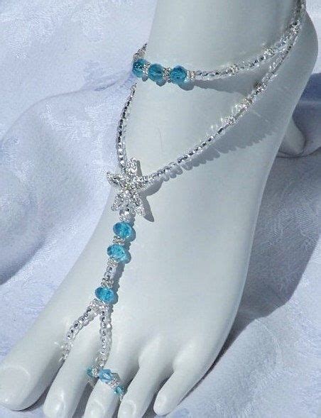 Barefoot Sandal Blue Foot Jewelry Anklet Soleless Bridesmaids Shower