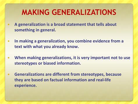 Ppt Making Generalizations Powerpoint Presentation Free Download