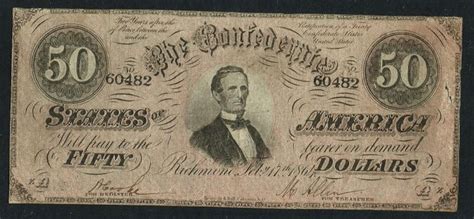 United States Of America Confederate States 50 Dollars Catawiki