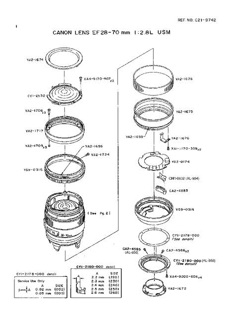 Canon Canon Ef 28 70mm 1 28 L Usm Parts Catalog Service Manual Download Schematics Eeprom