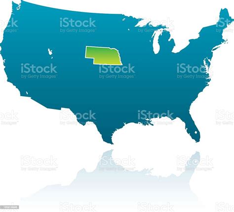 Vetores De Mapas Dos Estados Unidos Nebraska E Mais Imagens De As