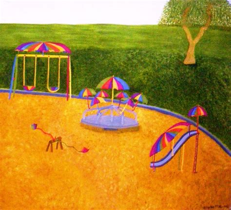 Playground Unbrella Painting By Leslye Miller Fine Art America