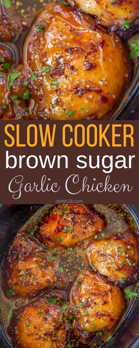 Slow Cooker Brown Sugar Garlic Chicken Delish28