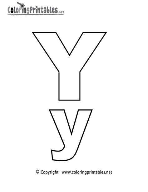 Free Printable Alphabet Letter Y Coloring Page