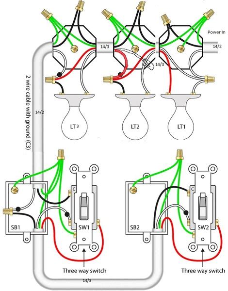 Wiring 3 Way Switch With 3 Lights Diagram 3 Way Switch Wiring Diagram