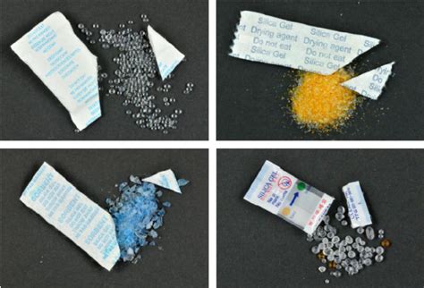 The desiccant you use to keep your basement, attached garage, portable garage, shed, or gear cache dry will not be the same. Different types of silica gel. Upper left: non-indicating ...