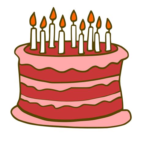 Happy Birthday Cartoon Cake Clipart Best