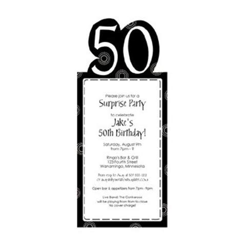 50th Birthday Invitations Templates 50th Birthday Party Invitation Te