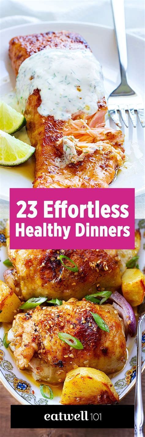 49 Low Effort And Healthy Dinner Recipes Easy Health Dinners Healthy