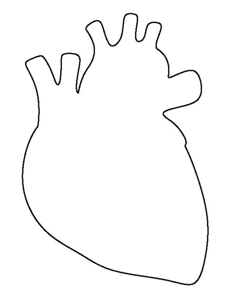 Printable Human Heart Template Human Heart Art Anatomical Heart