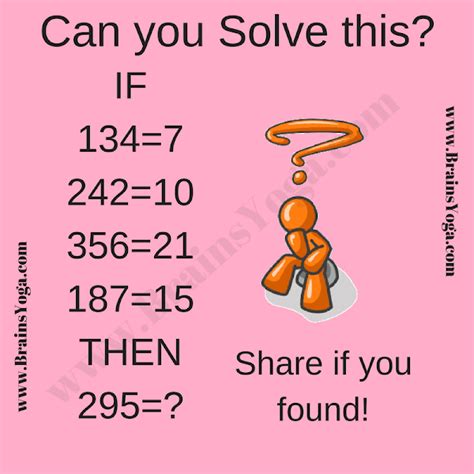 Fun Logical Reasoning Puzzle With Answer In 2020 Brain Teasers Math