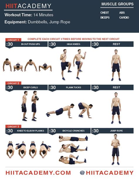 Chest Bicep Ab HIIT Workout Upper Body Hiit Workouts Leg And Ab