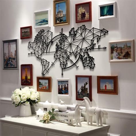 Check out our monogrammed wall art selection for the very best in unique or custom, handmade pieces from our wall hangings shops. Hencely Metal World Map , Metal Wall Decor , Metal Wall ...
