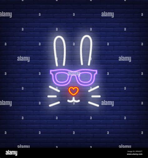 rabbit neon sign stock vector image and art alamy