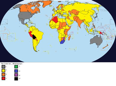 Official Languages Of Countries Mapas Infografia