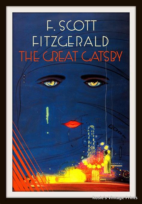 Vintage Book Cover The Great Gatsby By F By Rosiesvintagepress 1500