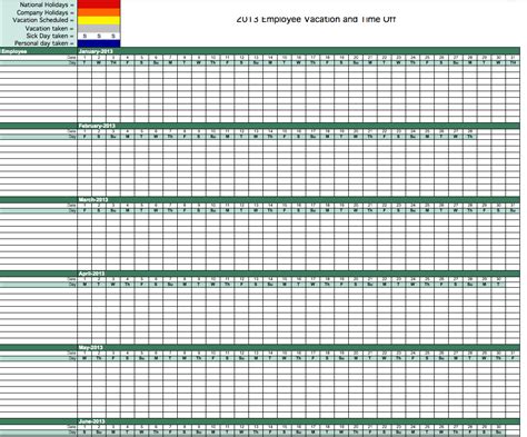 Personal Time Off Tracking Spreadsheet Spreadsheet Downloa Personal