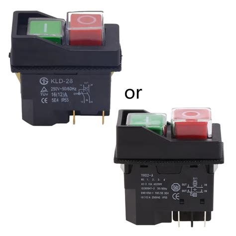 Yh02 A 16a 4pin Electromagnetic Switch Waterproof Push Button Ip55