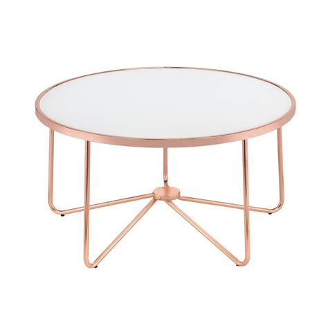 Maybe you would like to learn more about one of these? ACME Furniture Alivia Frosted Glass and Rose Gold Coffee ...