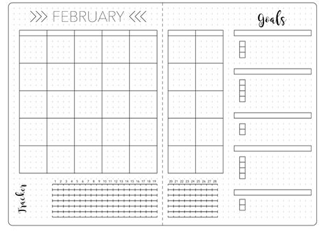 Here are some cute ones you might like! February Set Up & Template - Kate Louise