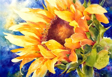 How To Paint Sunflowers In Watercolour Sunflower