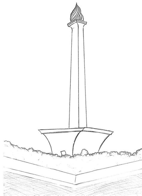 Monas Jakarta Indonesia Coloring Pages Art Coloring Pages And Designs