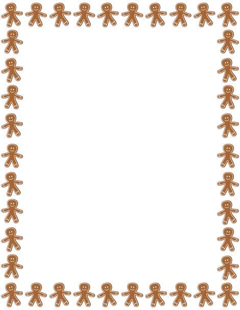 Printable Gingerbread Man Border Free   Pdf And Png Downloads
