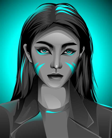 Draw Dark Vector Portrait Illustration From Photo By Amrproject Fiverr
