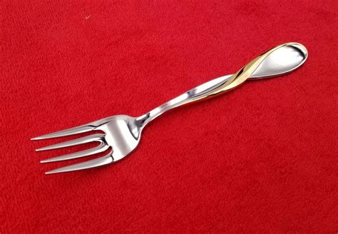 salad fork ~ golden aquarius by oneida stainless flatware silverware 6 7 8 default title
