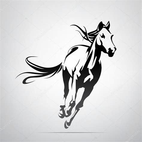 Silhouette Of Running Horse — Stock Vector © Nutriaaa 95829984