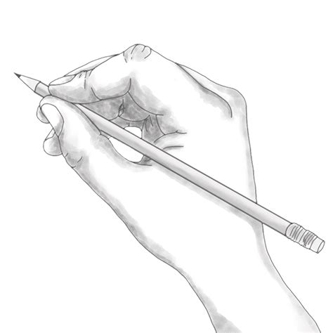 Hand Pencil Holding Sketch Png Picpng