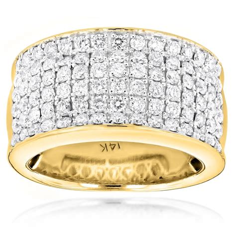 14k Gold Mens Designer Diamond Wedding Band 2 05ct Regarding Mens Yellow Gold Wedding Bands With Diamonds 
