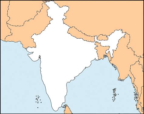 India Map Outline A4 Size India Map Map Outline Political Map Porn