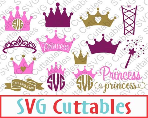 Free Free 203 Princess Crown Monogram Svg SVG PNG EPS DXF File