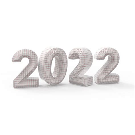 Rendering Numbers 3d Png Number 2022 3d Render 2022 Happy New Year