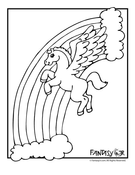 Pegasus Coloring Page A Free Fantasy Coloring Printable Gambaran