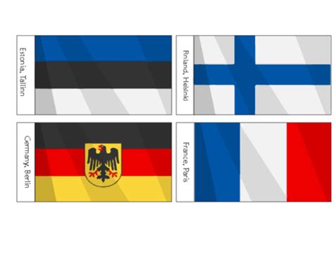 List of all european countries with flag images, names and main information. European Flags Printables For Kids - Part 4 ...
