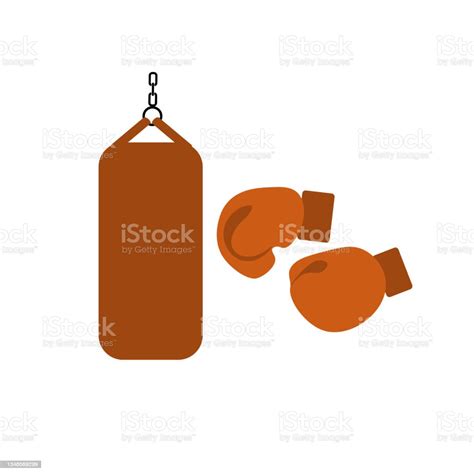 Boxing Gloves And Punching Bag Stock Illustration Download Image Now