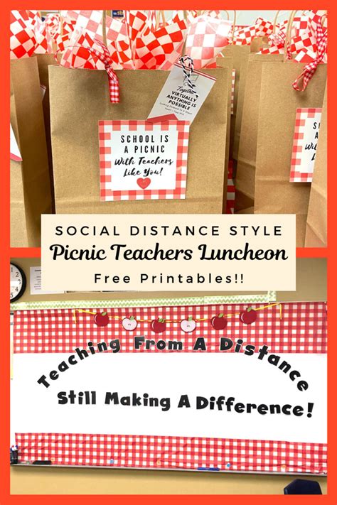 Picnic Themed Teachers Luncheon Social Distancing Style Free
