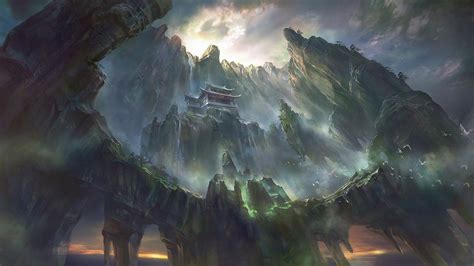 Cool Mountain Fantasy Art Wallpapers Wallpaper Cave