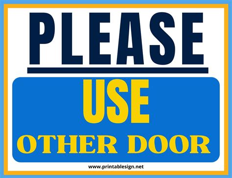 Please Use Other Door Signs Printable Free Download In 2022